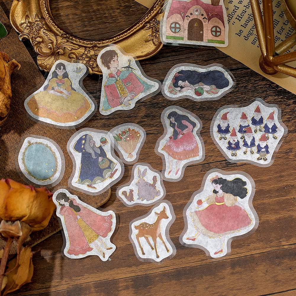 BGM Foil Stamping Flake Seal: Fairy Tale — Snow White — sheet front