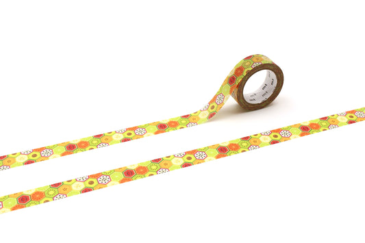 mt EX Washi Tape — Hexagon Fruits — roll front