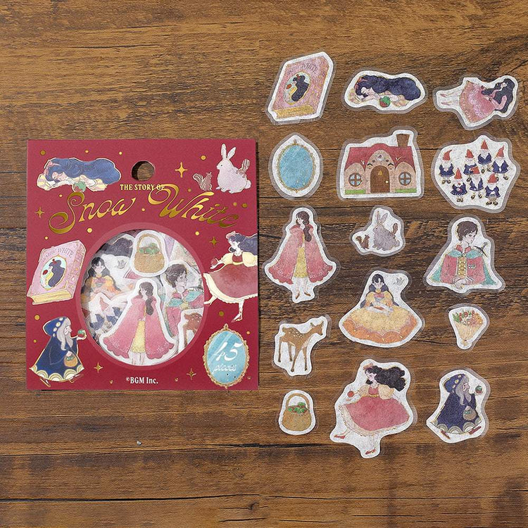 BGM Foil Stamping Flake Seal: Fairy Tale — Snow White — sheet front