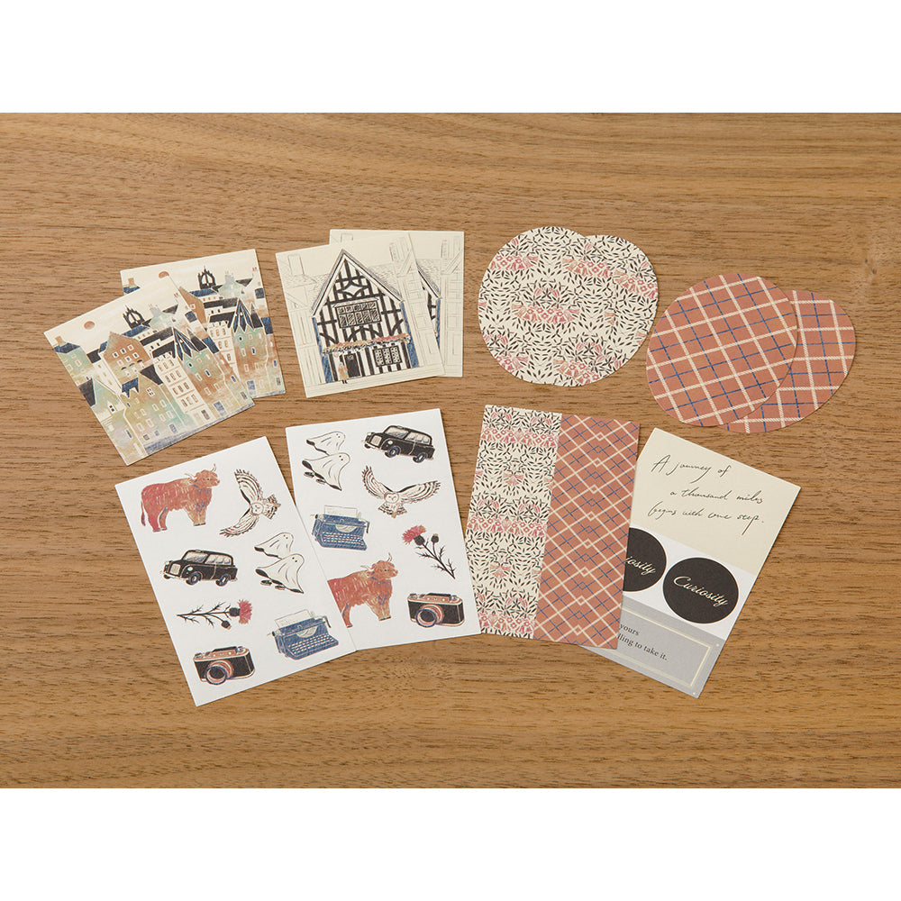 Midori Yuka Takamaru Decoration Stickers — Black — flat lay