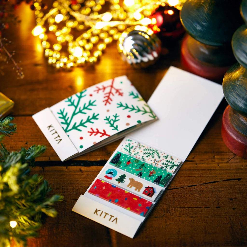 KITTA Limited Edition Masking Tape — Christmas — rolled out on paper
