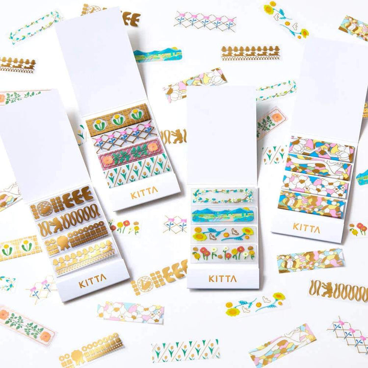 KITTA Masking Tape — Clear Gift Gold Foil — roll front