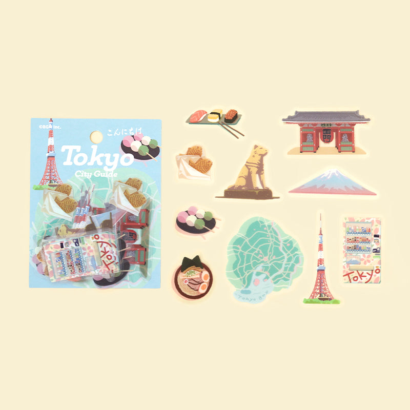 BGM Clear Seal: City Walk — Tokyo — sticker detail