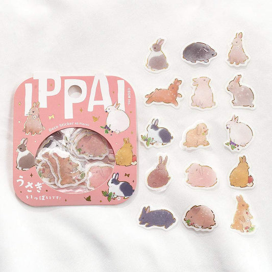 BGM Foil Stamping Flake Seal: Ippai — It's Full of Rabbits — sticker detail