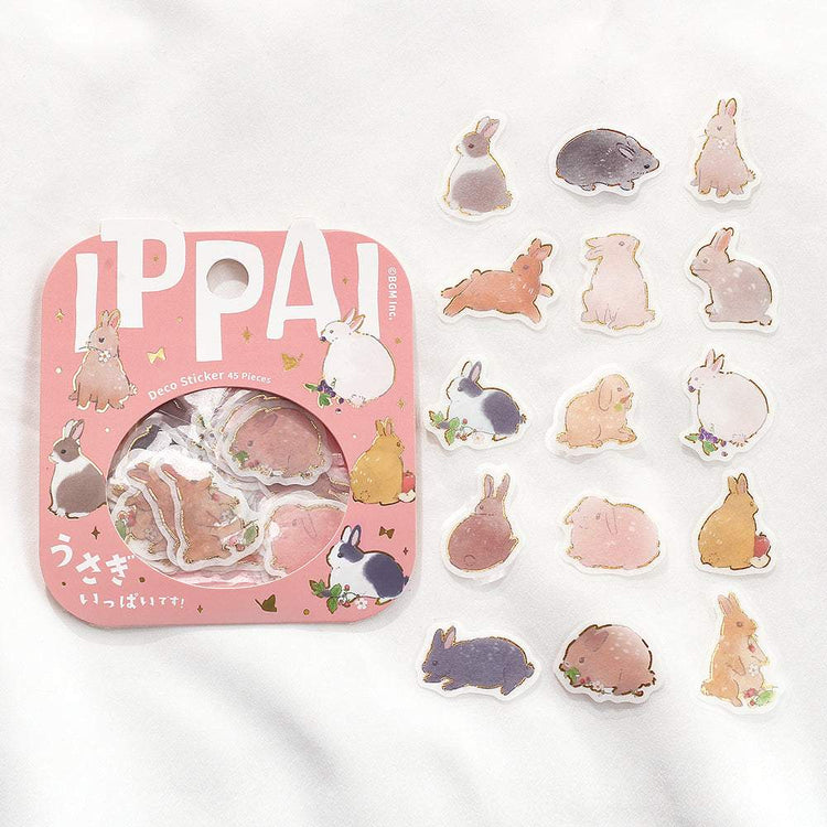 BGM Foil Stamping Flake Seal: Ippai — It's Full of Rabbits — sticker detail