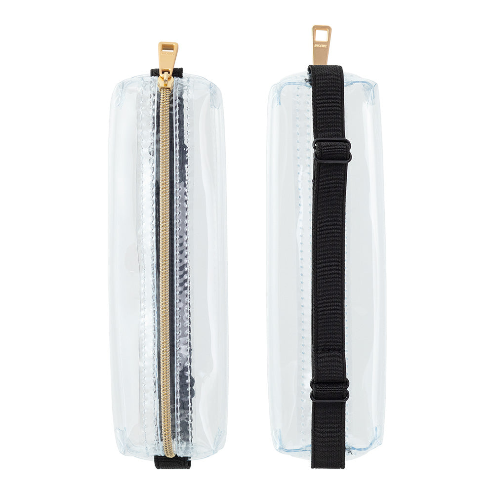 Midori Book Band Pen Case <B6-A5 Size> — Clear — detail view