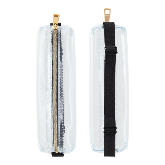 Midori Book Band Pen Case <B6-A5 Size> — Clear — detail view