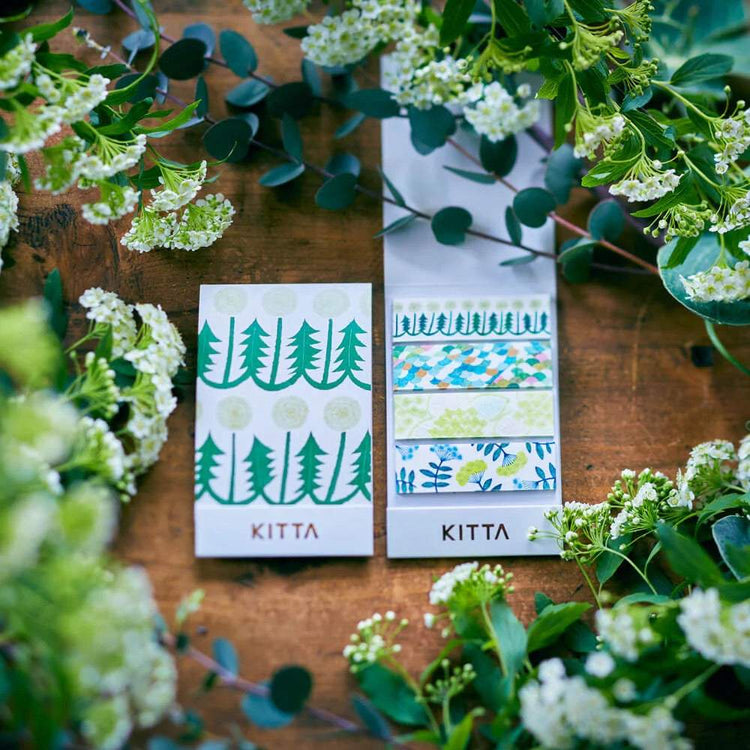 KITTA Masking Tape — Flower 8 — rolled out on paper