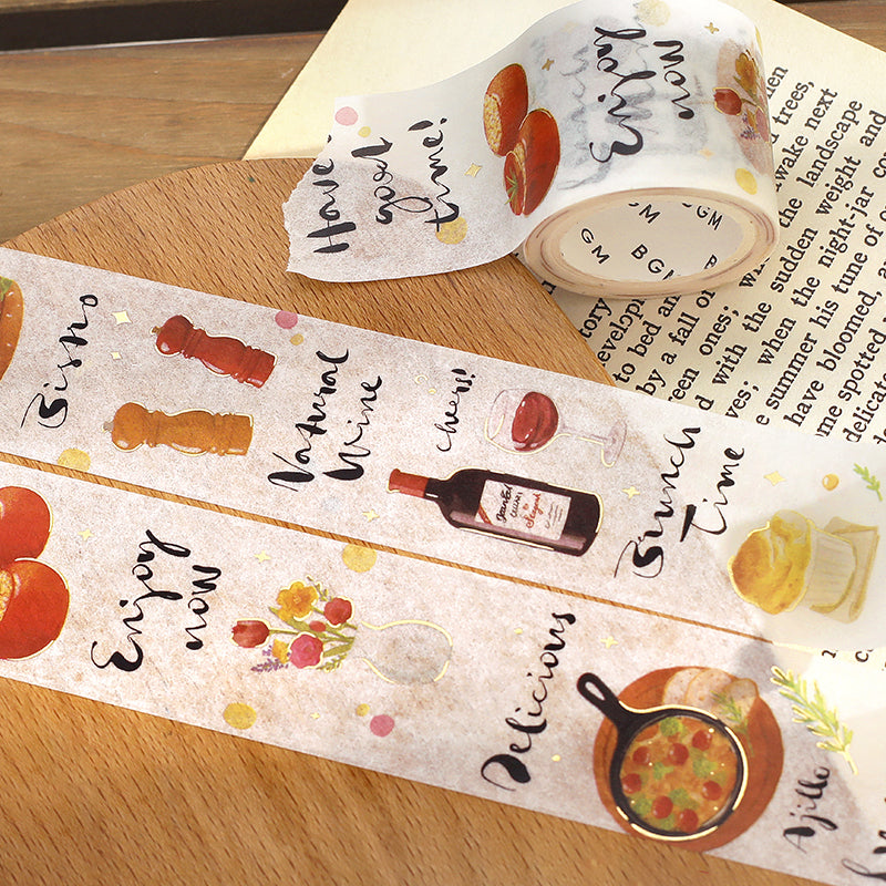 BGM Foil Stamping Masking Tape: Today's Menu — Bistro — with packaging