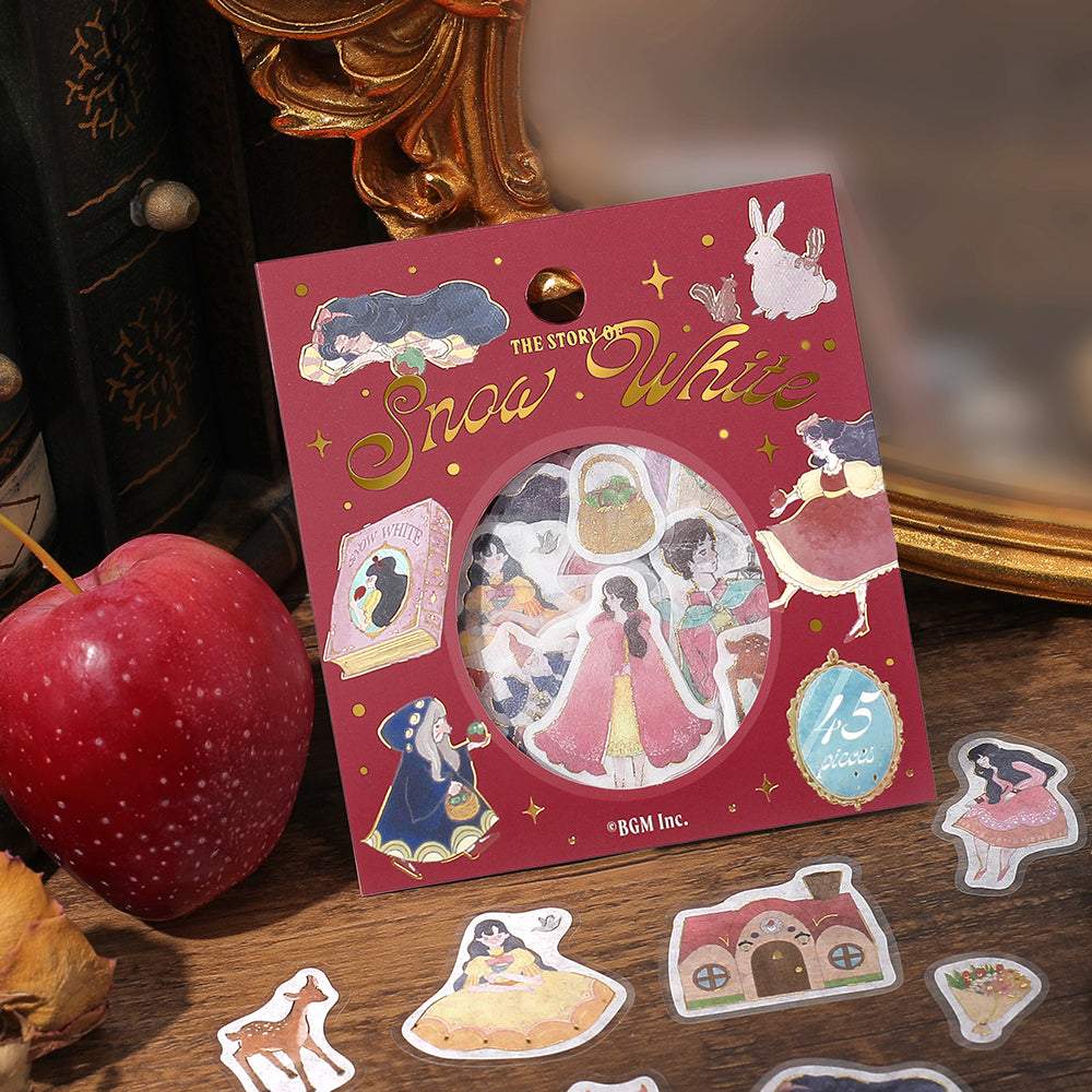 BGM Foil Stamping Flake Seal: Fairy Tale — Snow White — close-up