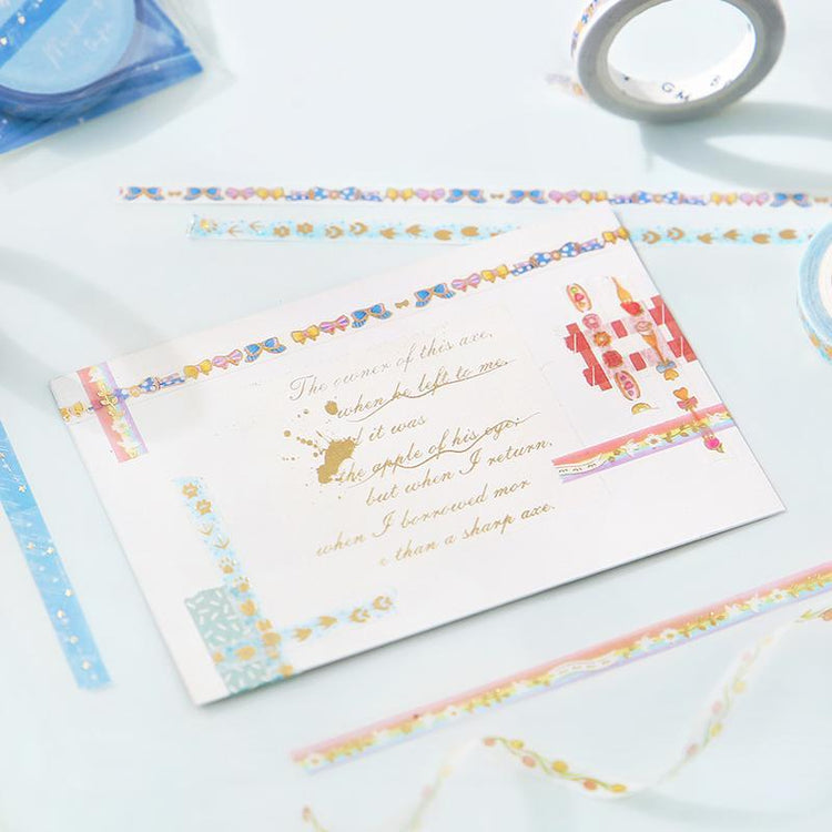 BGM Masking Tape — Fork and Knife — rolled out on paper