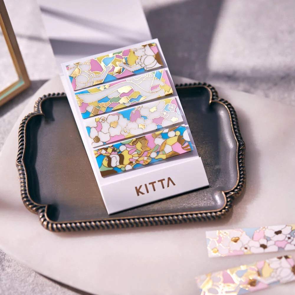 KITTA Masking Tape — Clear Gift Gold Foil — flat lay