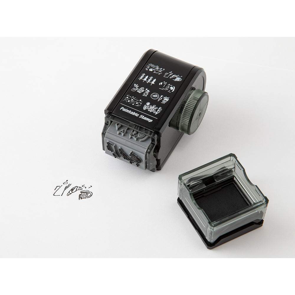 Midori Paintable Rotating Stamp Dial — Connection — close-up of design