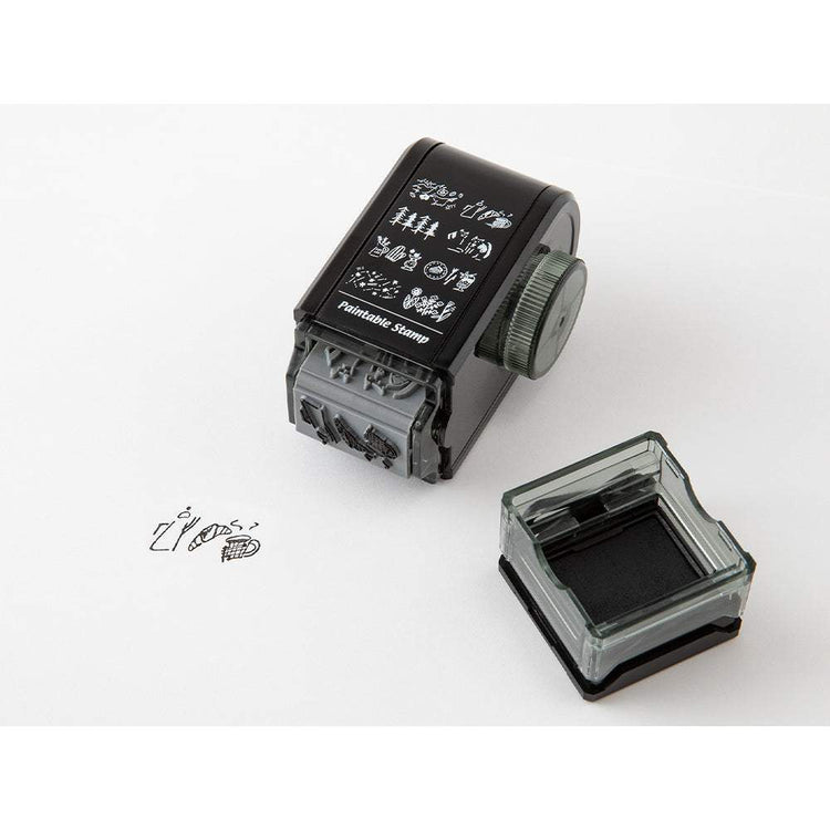 Midori Paintable Rotating Stamp Dial — Connection — close-up of design