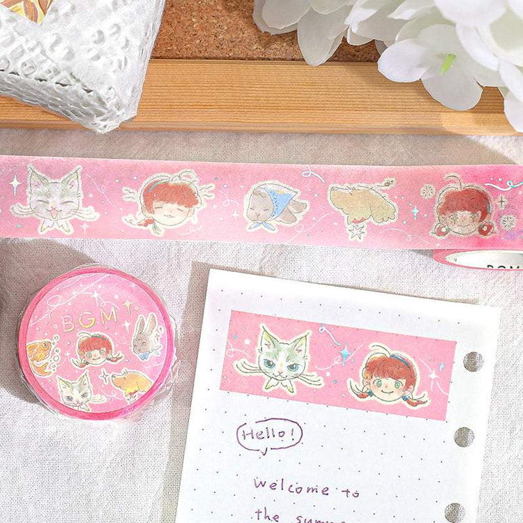 BGM Foil Stamping Masking Tape: Mysterious Journey — Friends — with packaging