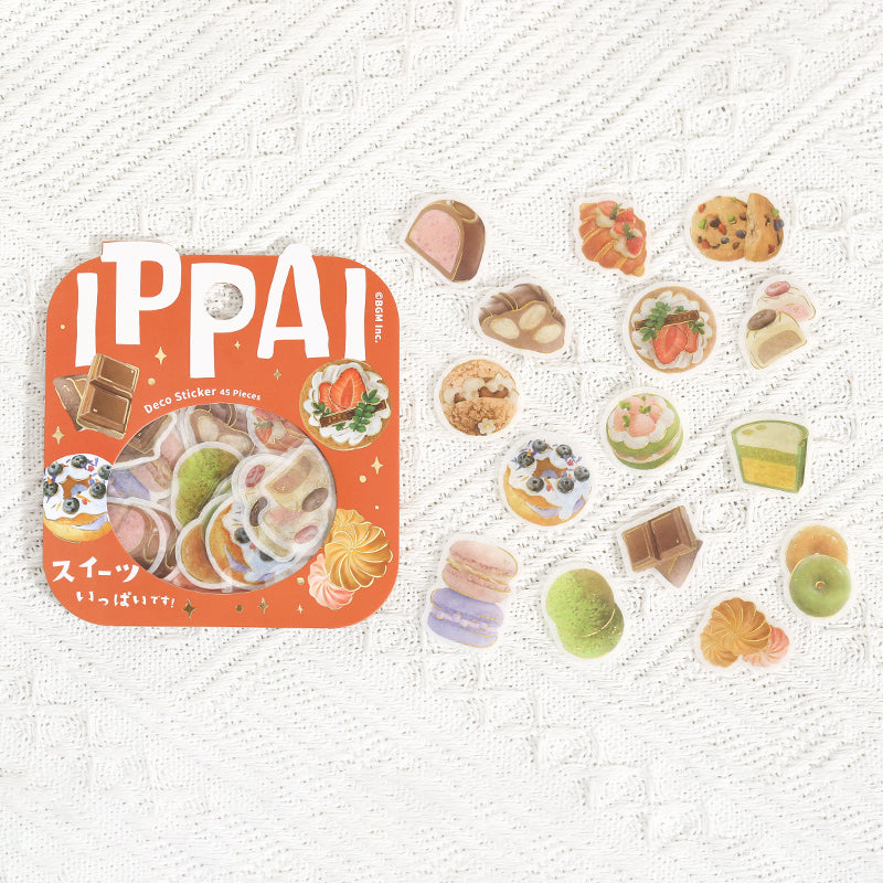 BGM Foil Stamping Flake Seal: Ippai — It's Full of Sweets — sticker detail
