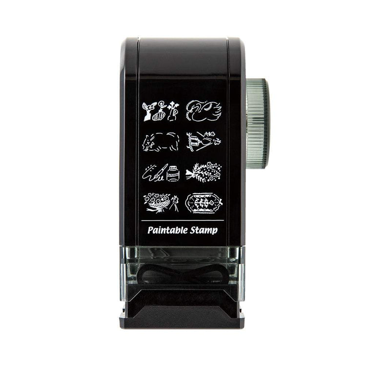 Midori Paintable Rotating Stamp Dial — Antique — stamped impression