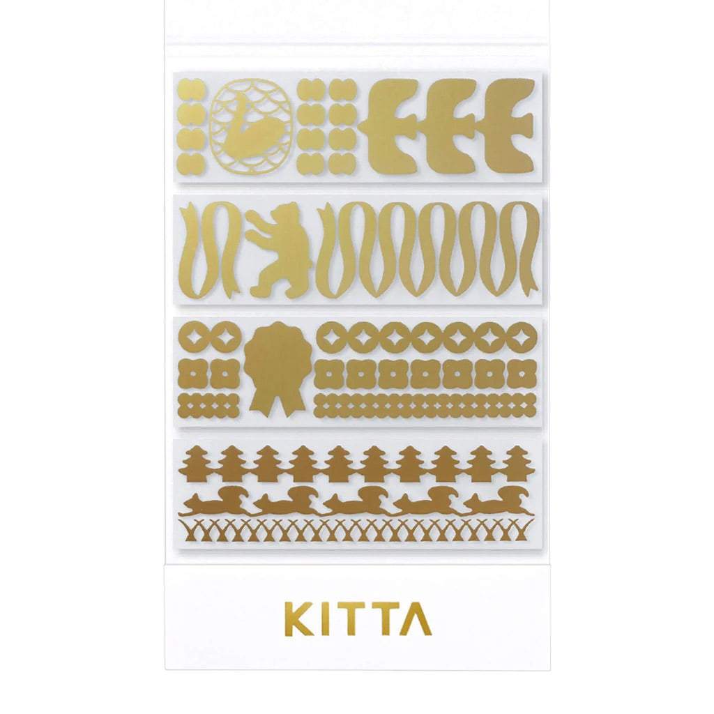 KITTA Masking Tape — Clear Parts Gold Foil — roll front
