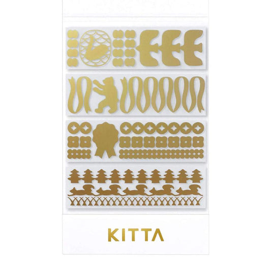 KITTA Masking Tape — Clear Parts Gold Foil — roll front