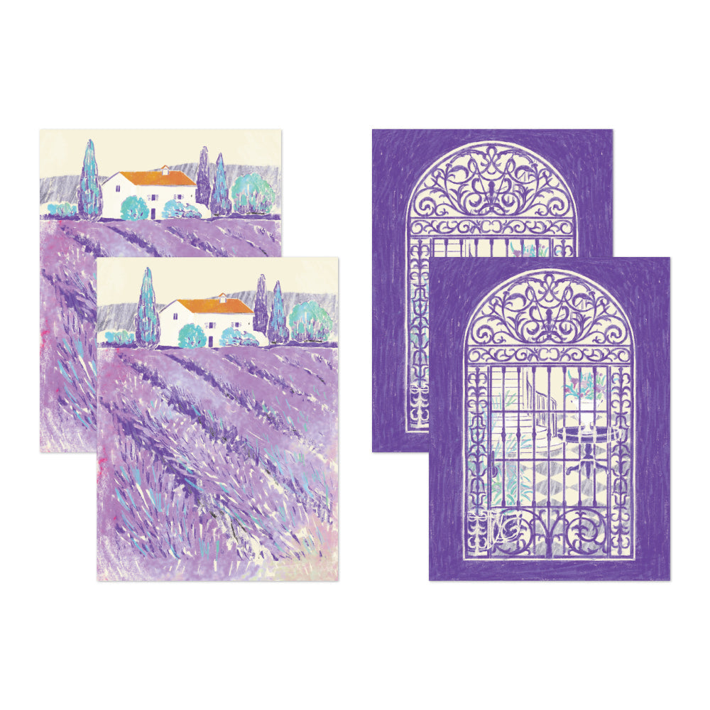 Midori Yuka Takamaru Decoration Stickers — Purple — with packaging