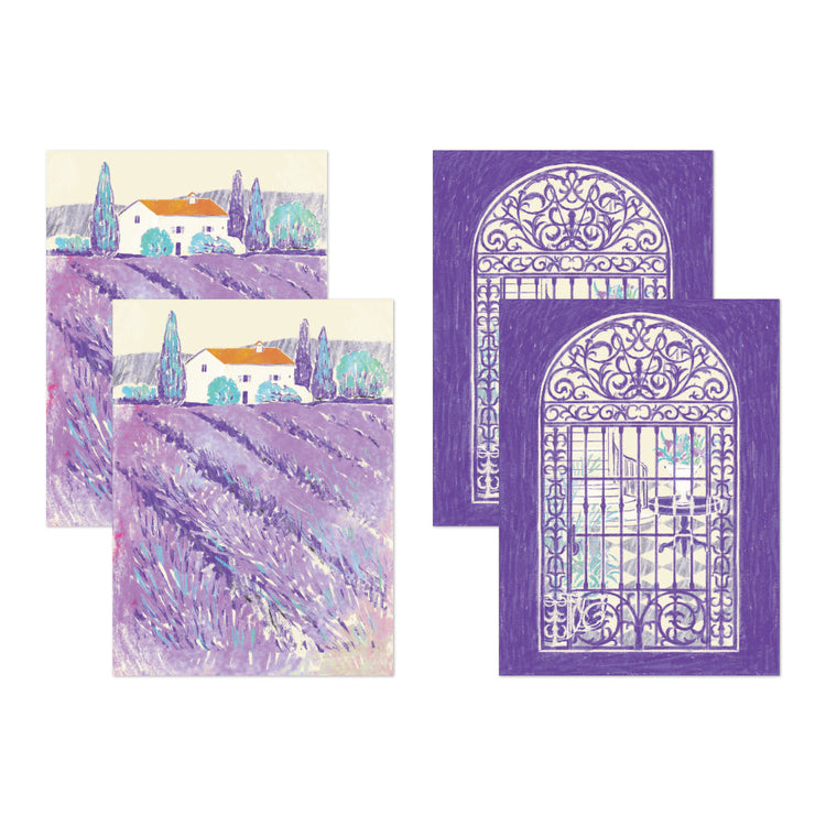 Midori Yuka Takamaru Decoration Stickers — Purple — with packaging
