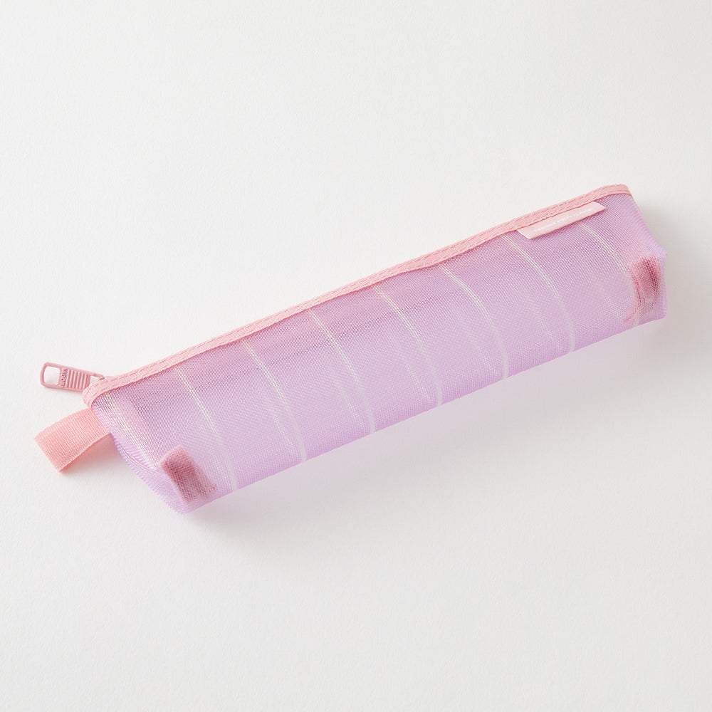 Midori Mesh Pen Case <Limited Edition> — Stripe Purple — detail view
