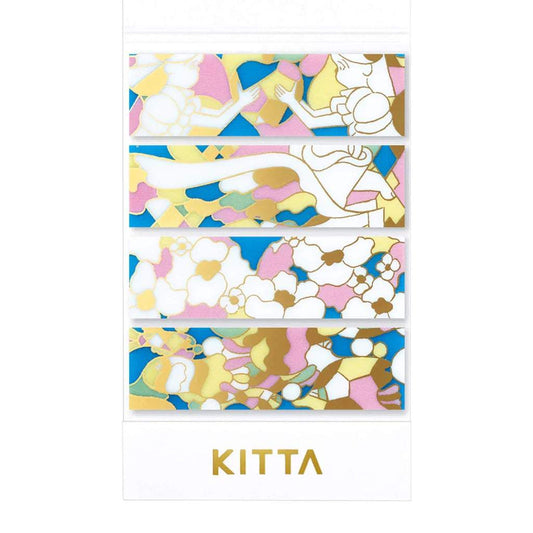 KITTA Masking Tape — Clear Stained Glass Gold Foil — pattern detail