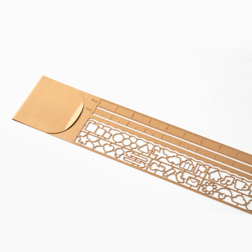 Midori Clip Ruler — Copper A — flat lay