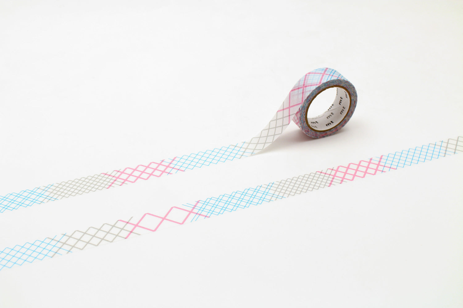 mt 1P Washi Tape — Multi Cross — roll front