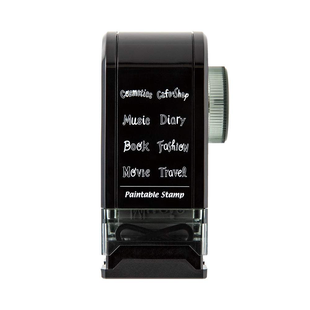 Midori Paintable Rotating Stamp Dial — Title — stamped impression