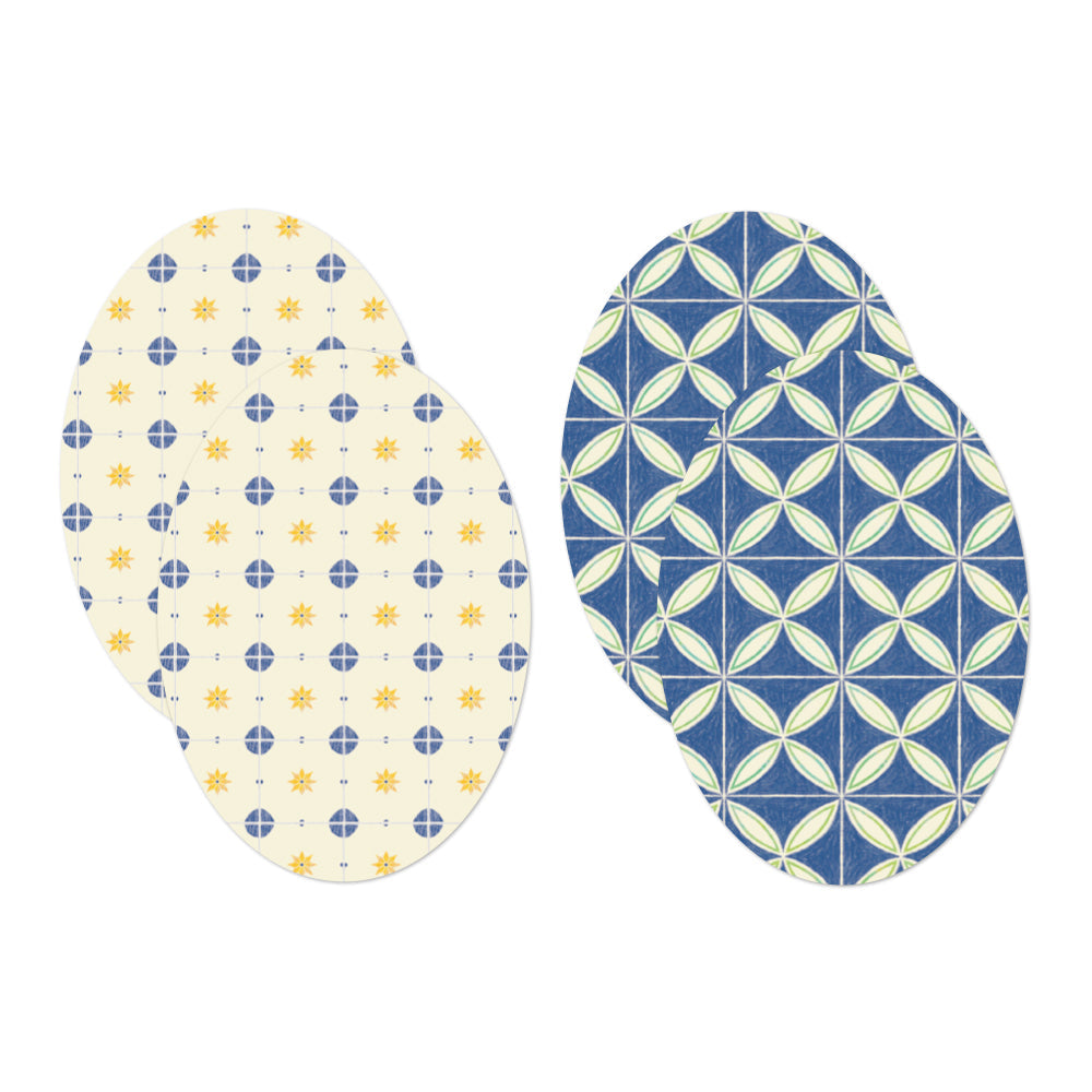 Midori Yuka Takamaru Decoration Stickers — Blue — close-up