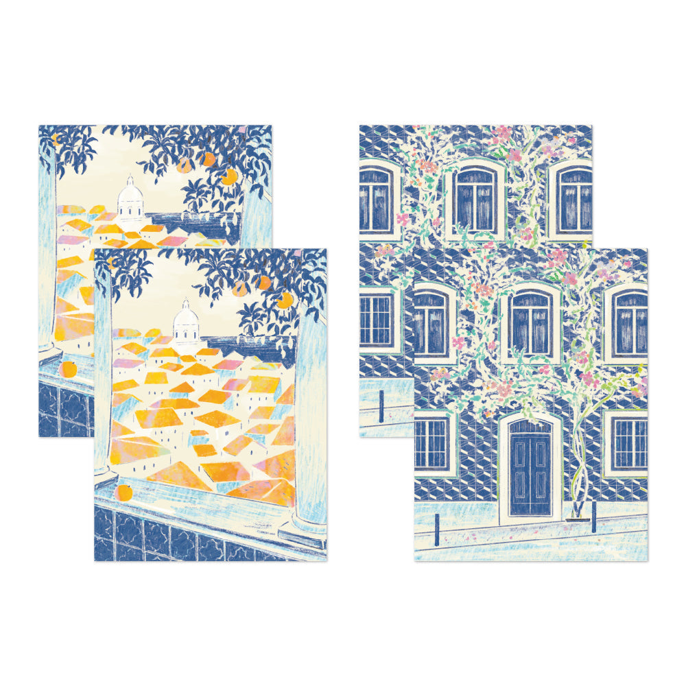Midori Yuka Takamaru Decoration Stickers — Blue — with packaging