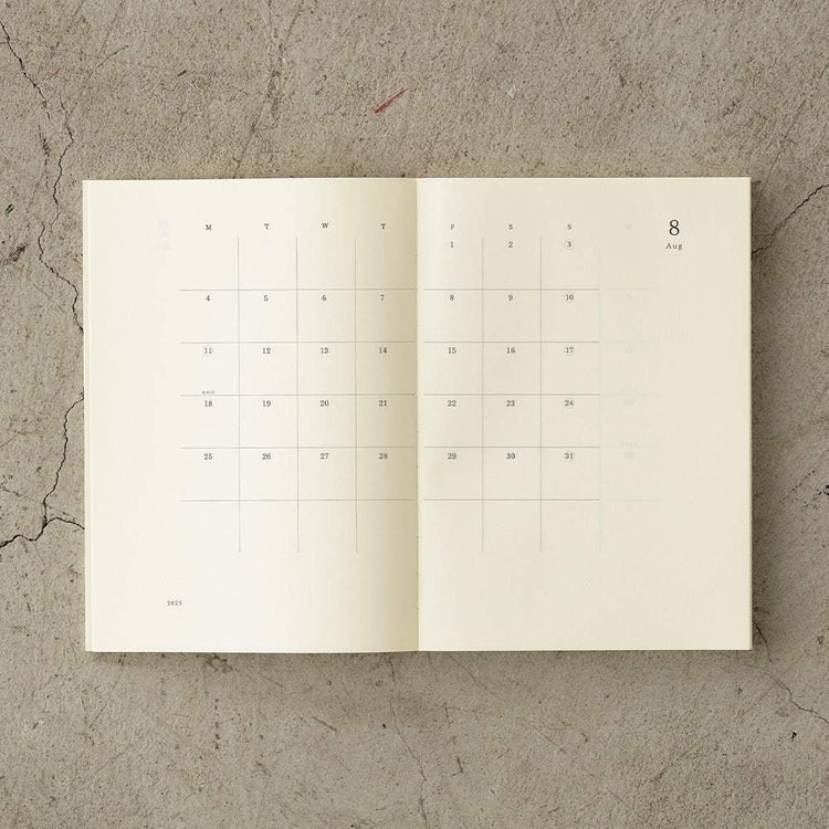 MD Notebook Diary (A5) Thin 2025 — size reference
