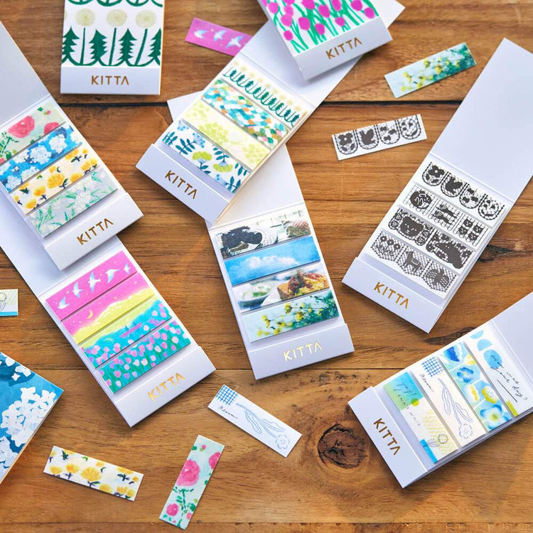 KITTA Masking Tape — Flower 7 — rolled out on paper