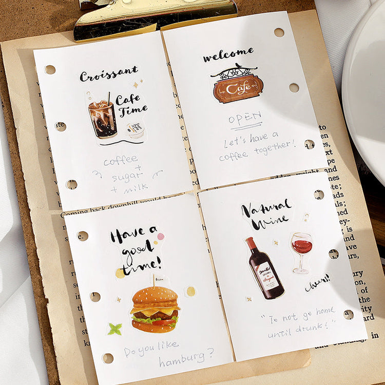 BGM Foil Stamping Masking Tape: Today's Menu — Bistro — rolled out on paper