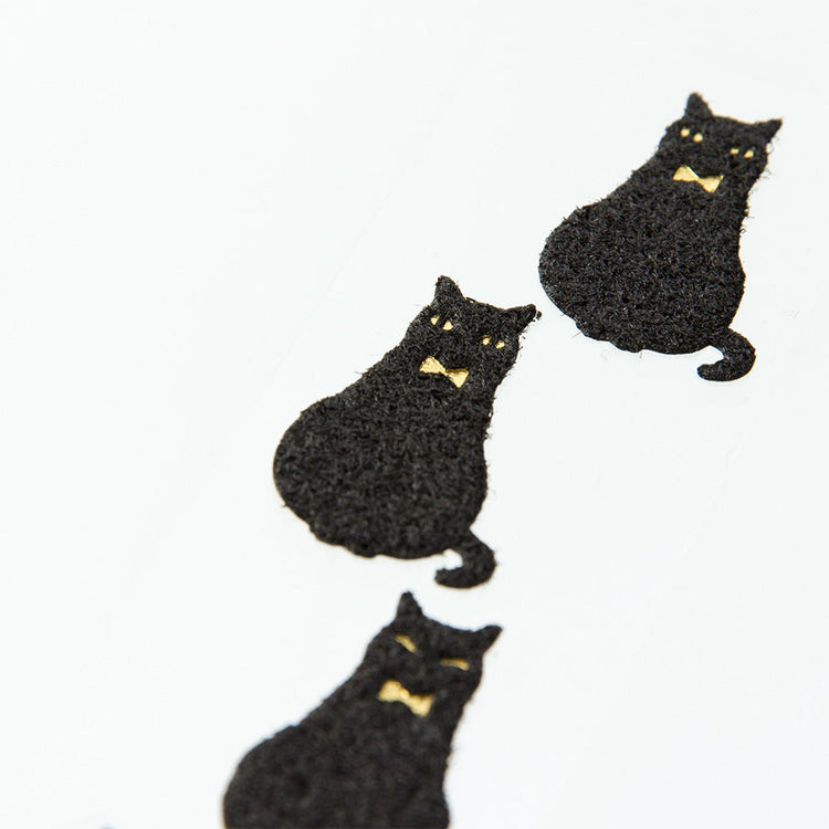 Midori Letter Set with Stickers — Black Cat — detail view