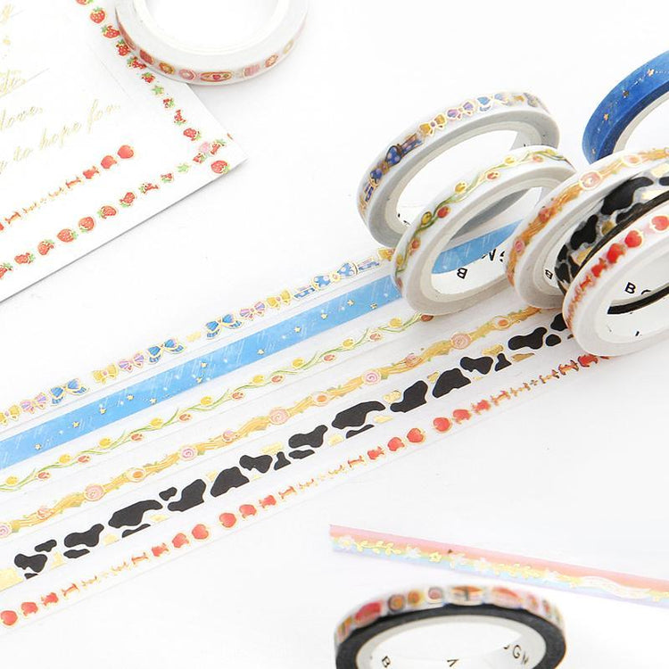 BGM Masking Tape — Fork and Knife — roll side view