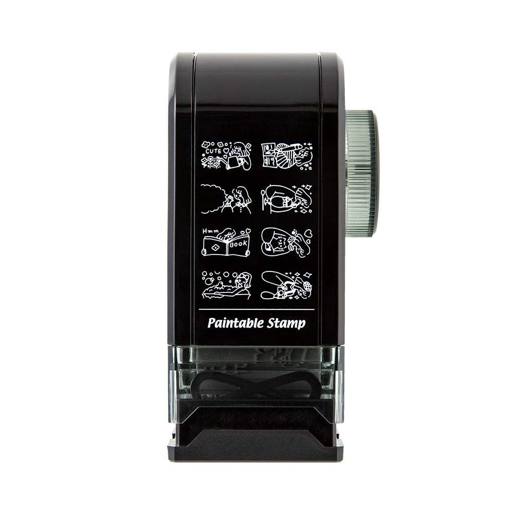 Midori Paintable Rotating Stamp Dial — Life — stamped impression
