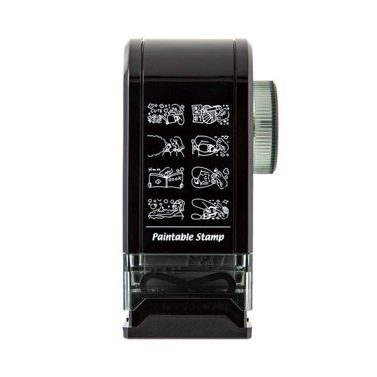 Midori Paintable Rotating Stamp Dial — Life — stamped impression