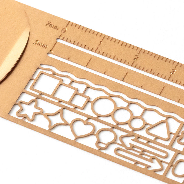 Midori Clip Ruler — Copper A — front view