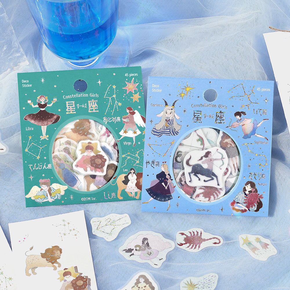 BGM Foil Stamping Flake Seal: Star Poem — Scorpio, Sagittarius & Capricorn — sticker detail