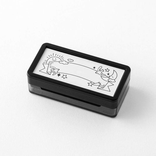 Midori Pre-inked Paintable Stamp <Half Size> — Weather — stamped impression