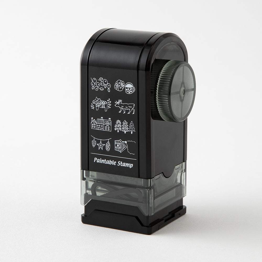 Midori Paintable Rotating Stamp Dial — Nordic Motif — with packaging