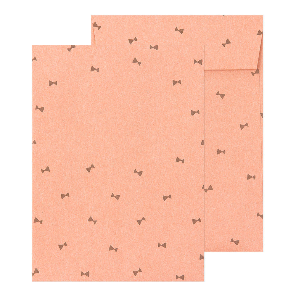 Midori Letter Set with Stickers — Black Cat — with packaging