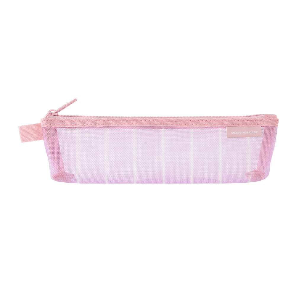 Midori Mesh Pen Case <Limited Edition> — Stripe Purple — front view