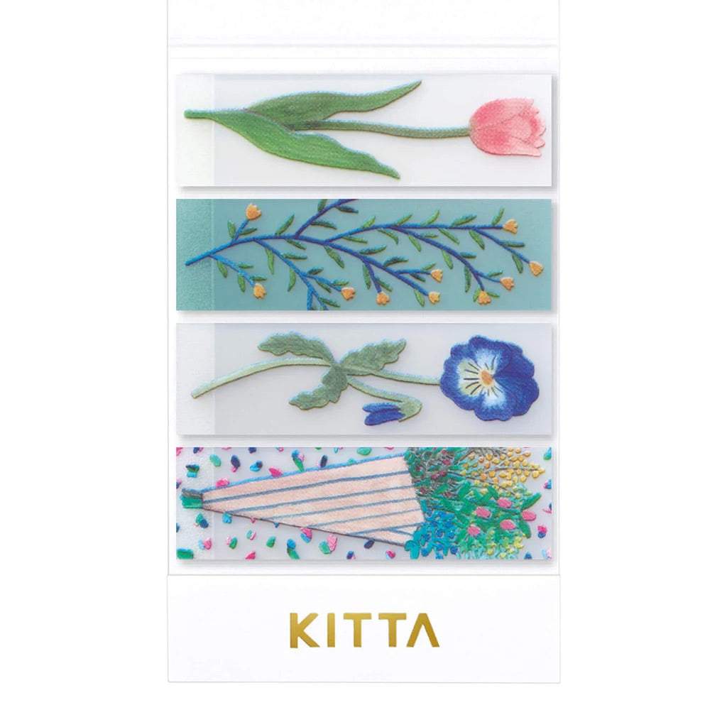 KITTA Masking Tape — Clear Flower — roll front