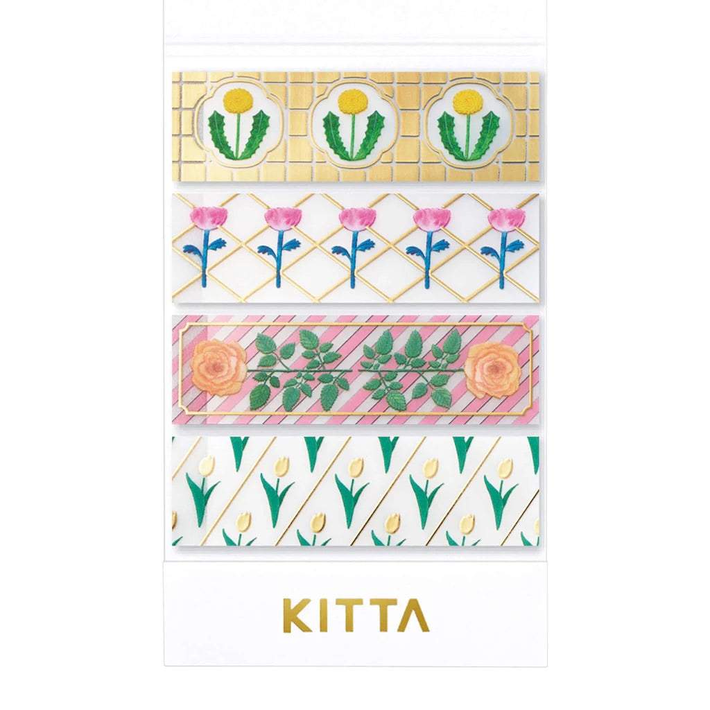 KITTA Masking Tape — Clear Gift Gold Foil — roll front