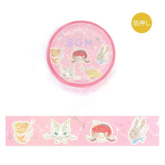 BGM Foil Stamping Masking Tape: Mysterious Journey — Friends — roll front