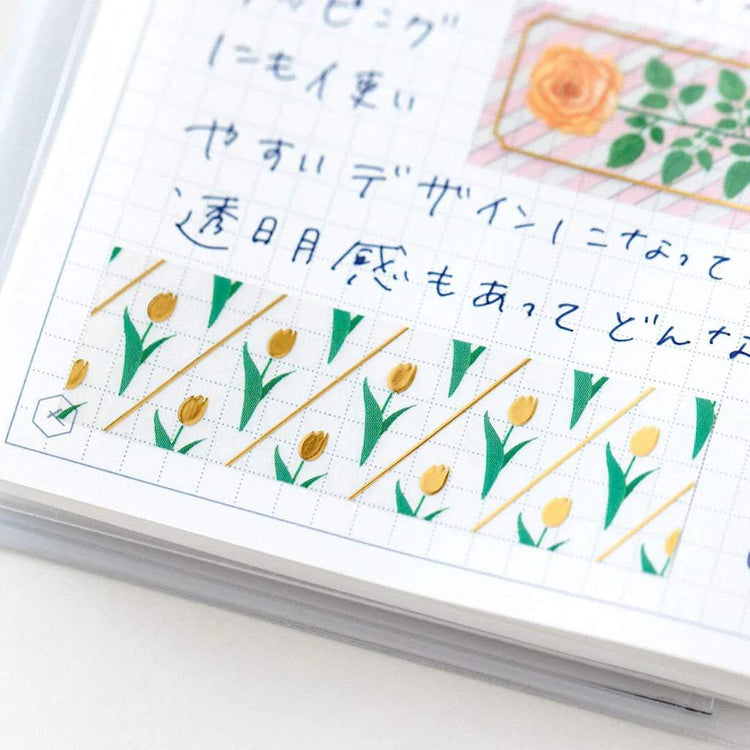 KITTA Masking Tape — Clear Gift Gold Foil — roll side view