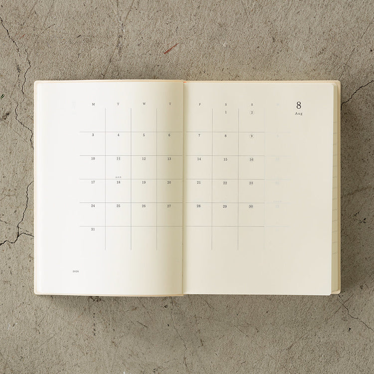 MD Notebook Diary (A5) 1 Day 1 Page 2026 — size reference
